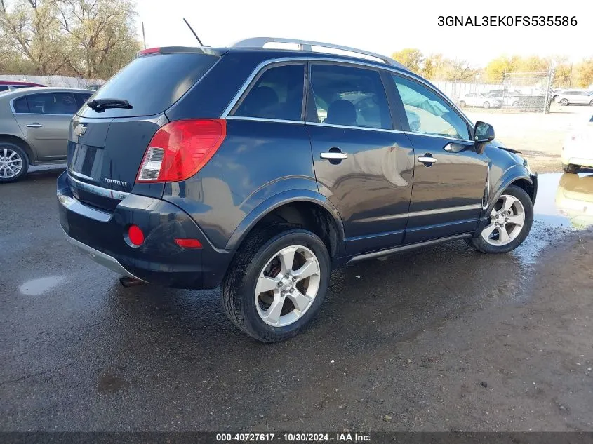 2015 Chevrolet Captiva Sport Lt VIN: 3GNAL3EK0FS535586 Lot: 40727617