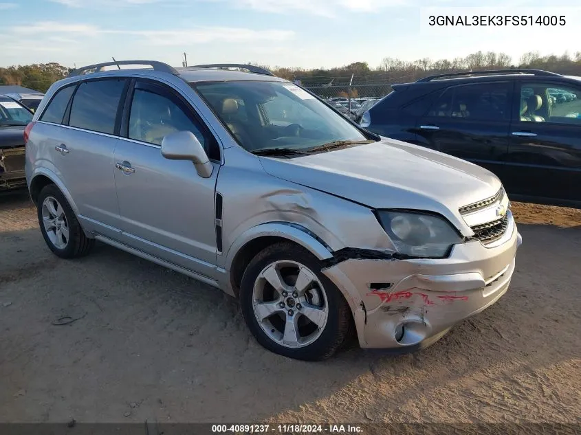 2015 Chevrolet Captiva Sport Lt VIN: 3GNAL3EK3FS514005 Lot: 40891237