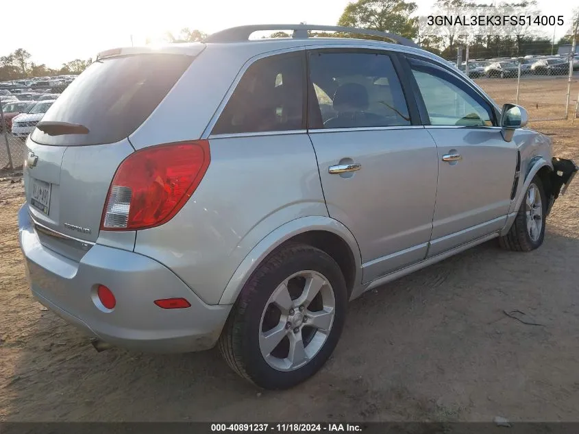 2015 Chevrolet Captiva Sport Lt VIN: 3GNAL3EK3FS514005 Lot: 40891237