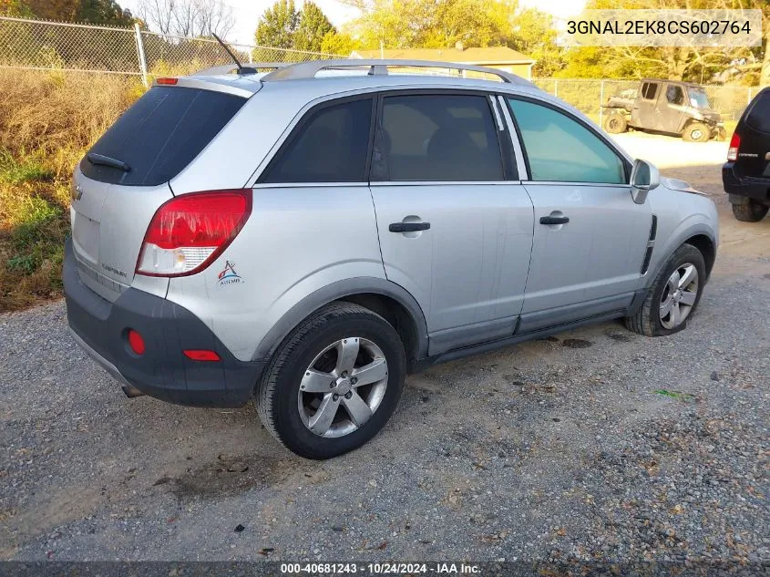 2012 Chevrolet Captiva Sport/Ls VIN: 3GNAL2EK8CS602764 Lot: 40681243