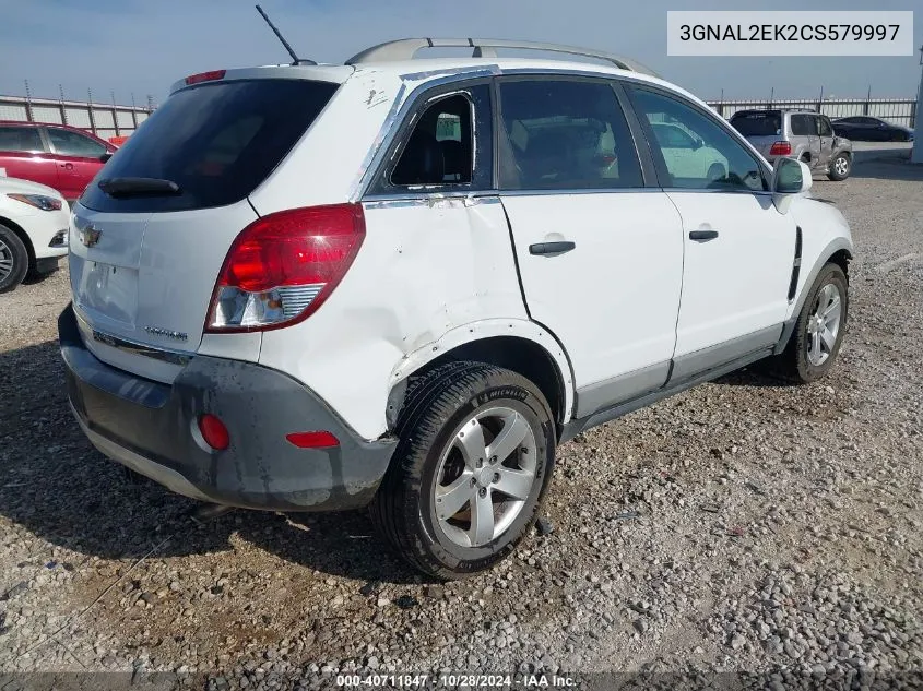 2012 Chevrolet Captiva Sport/Ls VIN: 3GNAL2EK2CS579997 Lot: 40711847