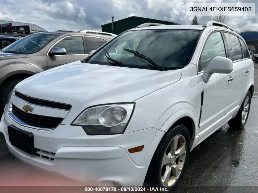 2014 Chevrolet Captiva Sport Ltz VIN: 3GNAL4EKXES659403 Lot: 40078170