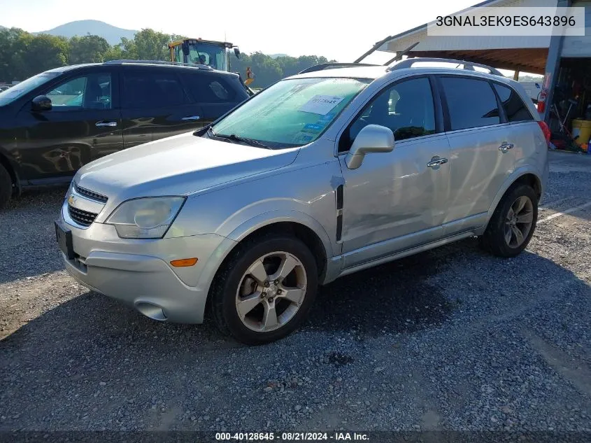 2014 Chevrolet Captiva Lt VIN: 3GNAL3EK9ES643896 Lot: 40128645