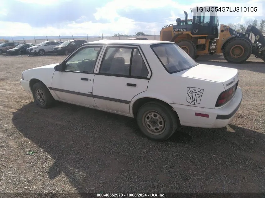 1990 Chevrolet Cavalier Vl VIN: 1G1JC54G7LJ310105 Lot: 40552970