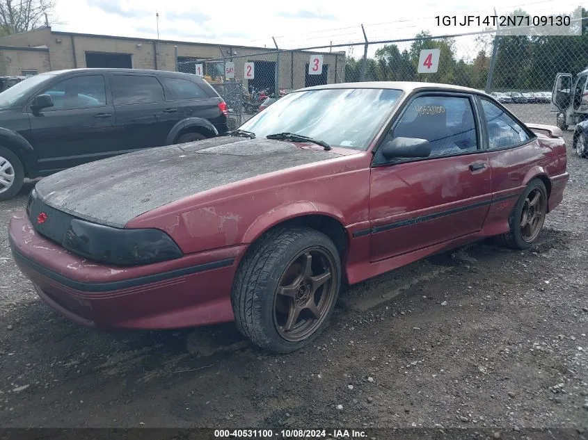 1992 Chevrolet Cavalier Z24 VIN: 1G1JF14T2N7109130 Lot: 40531100