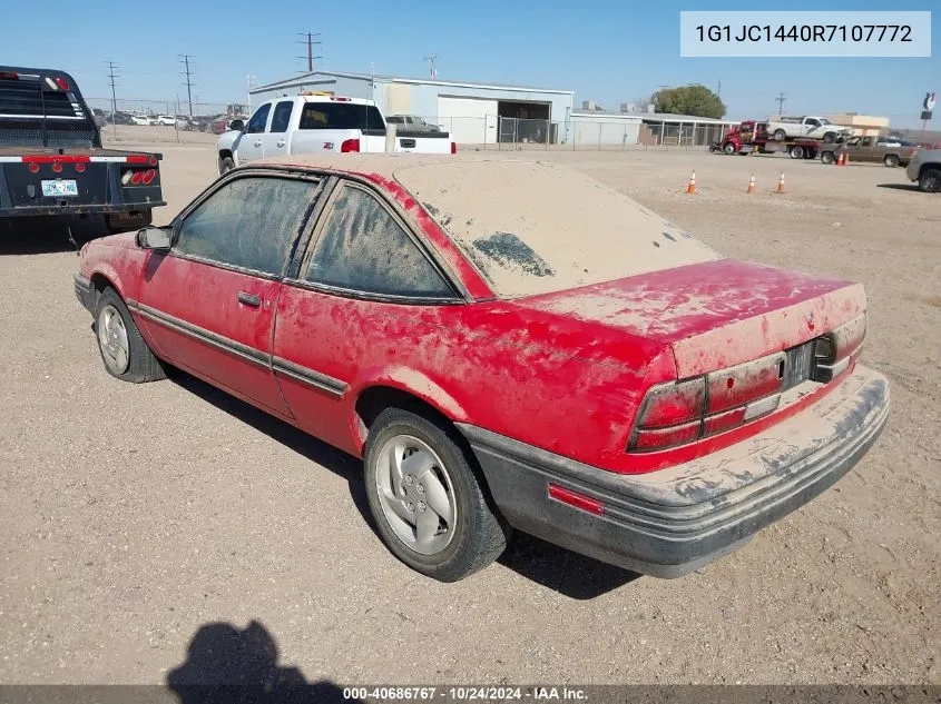 1994 Chevrolet Cavalier Vl/Rs VIN: 1G1JC1440R7107772 Lot: 40686767