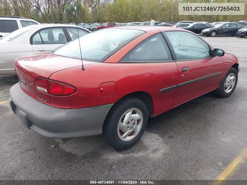 1997 Chevrolet Cavalier Rs VIN: 1G1JC1246V7265403 Lot: 40734597