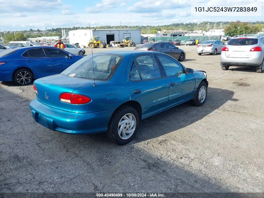 1998 Chevrolet Cavalier VIN: 1G1JC5243W7283849 Lot: 40490499