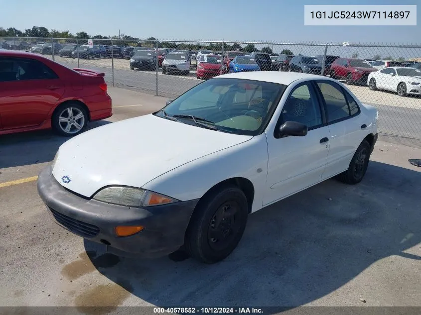 1998 Chevrolet Cavalier VIN: 1G1JC5243W7114897 Lot: 40578552