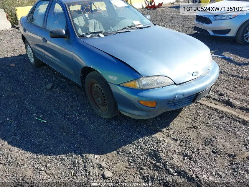 1998 Chevrolet Cavalier VIN: 1G1JC524XW7135102 Lot: 40811285