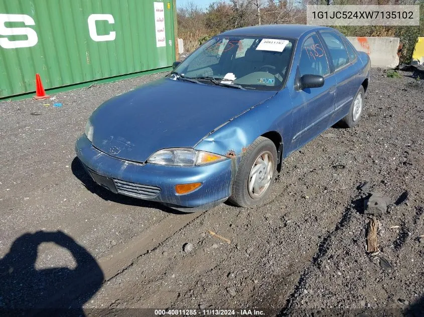 1998 Chevrolet Cavalier VIN: 1G1JC524XW7135102 Lot: 40811285