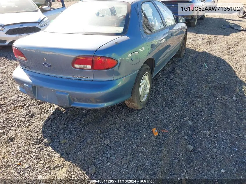 1998 Chevrolet Cavalier VIN: 1G1JC524XW7135102 Lot: 40811285