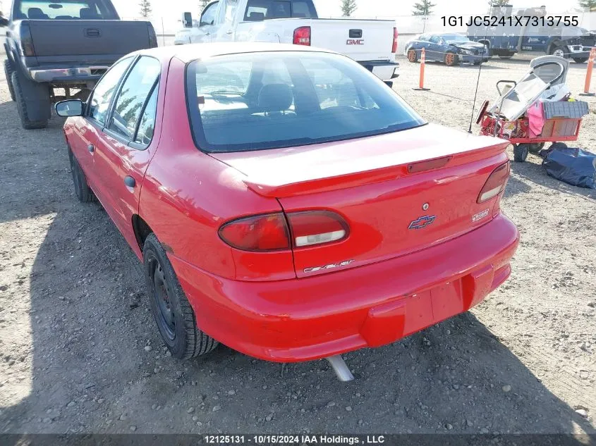 1999 Chevrolet Cavalier VIN: 1G1JC5241X7313755 Lot: 12125131