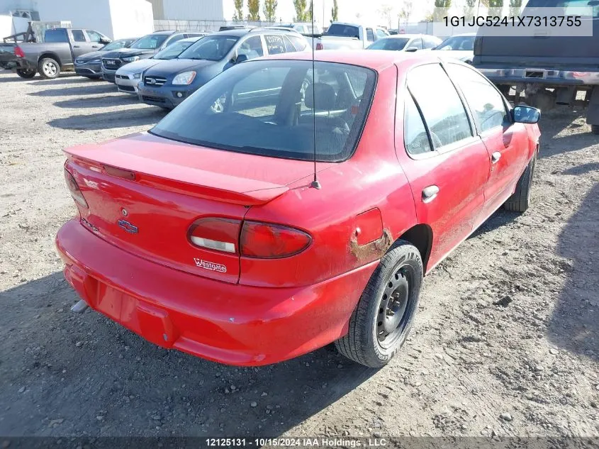 1999 Chevrolet Cavalier VIN: 1G1JC5241X7313755 Lot: 12125131