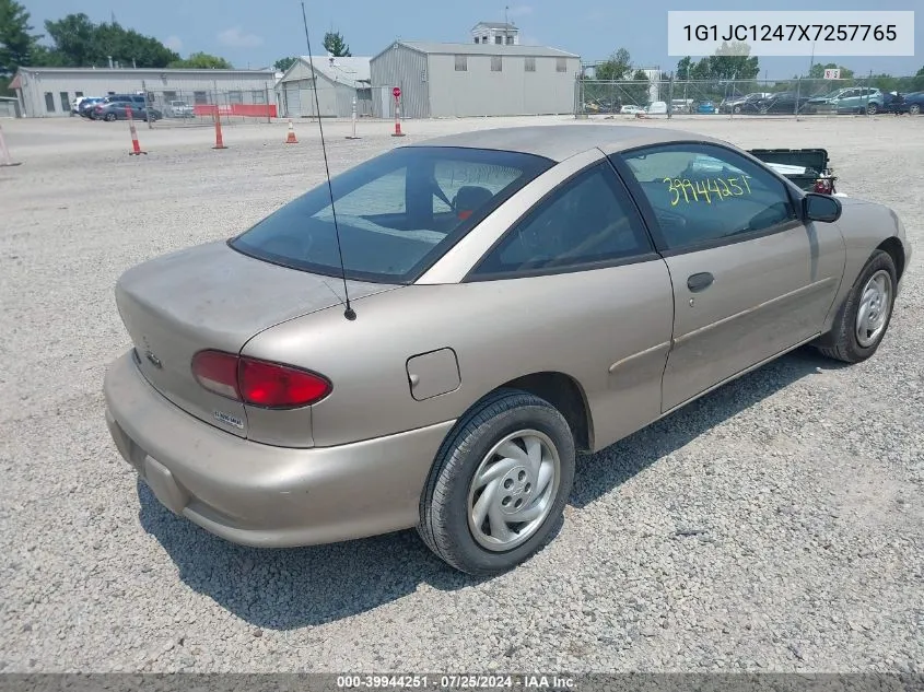 1999 Chevrolet Cavalier VIN: 1G1JC1247X7257765 Lot: 39944251