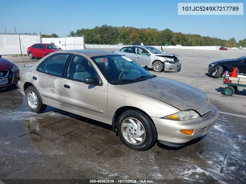 1999 Chevrolet Cavalier VIN: 1G1JC5249X7217789 Lot: 40562039