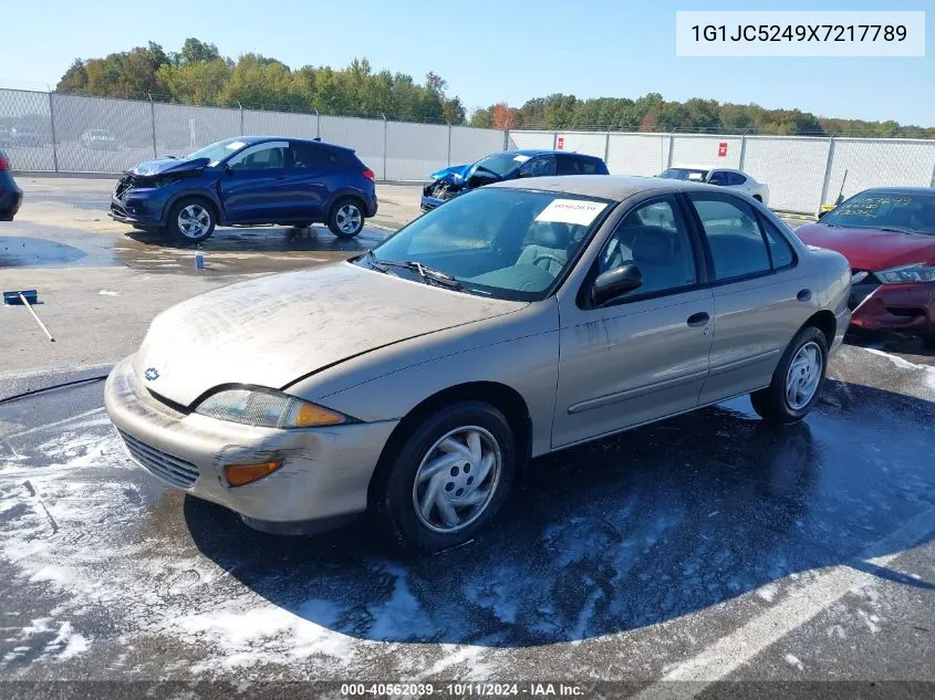 1999 Chevrolet Cavalier VIN: 1G1JC5249X7217789 Lot: 40562039