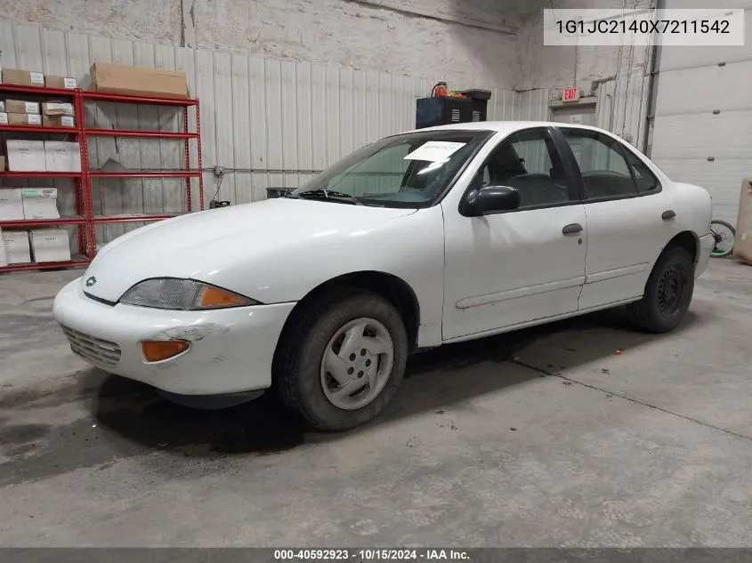 1999 Chevrolet Cavalier VIN: 1G1JC2140X7211542 Lot: 40592923