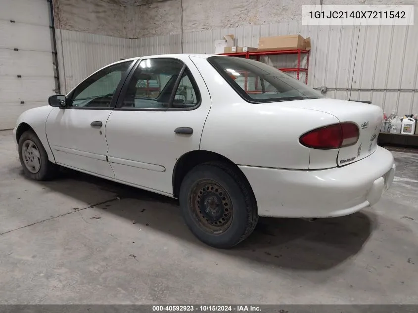 1999 Chevrolet Cavalier VIN: 1G1JC2140X7211542 Lot: 40592923