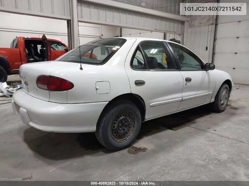 1999 Chevrolet Cavalier VIN: 1G1JC2140X7211542 Lot: 40592923