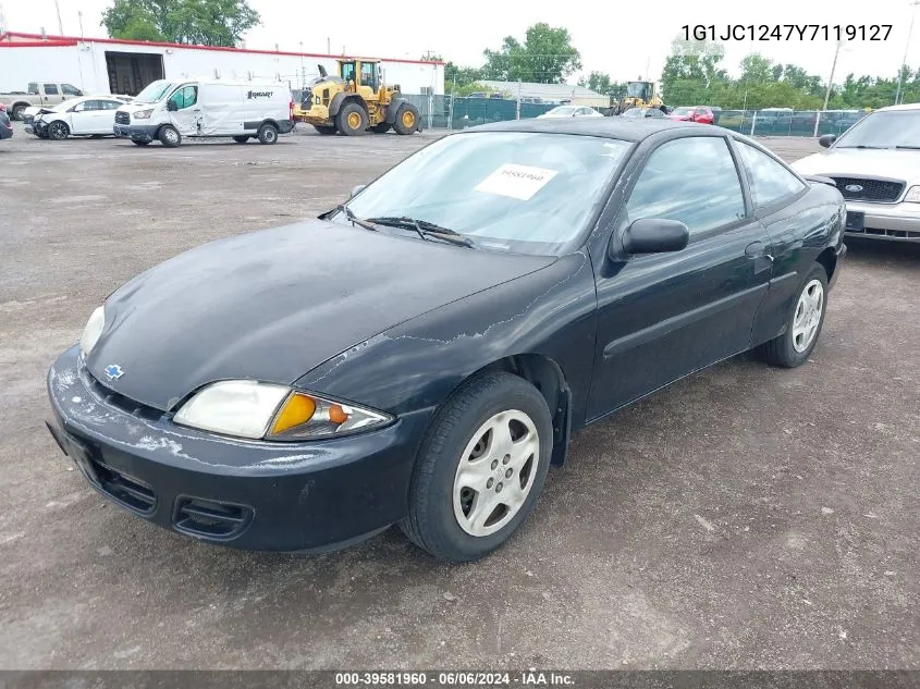 2000 Chevrolet Cavalier VIN: 1G1JC1247Y7119127 Lot: 39581960