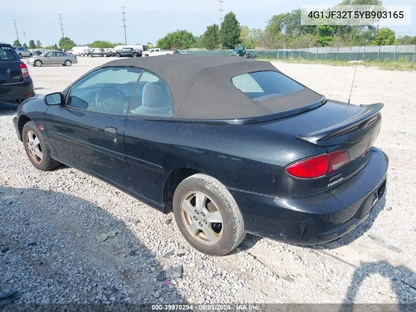 2000 Chevrolet Cavalier Z24 VIN: 4G1JF32T5YB903165 Lot: 39970294