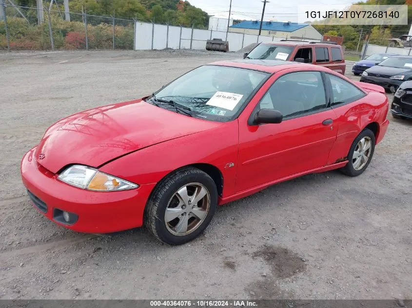 2000 Chevrolet Cavalier Z24 VIN: 1G1JF12T0Y7268140 Lot: 40364076