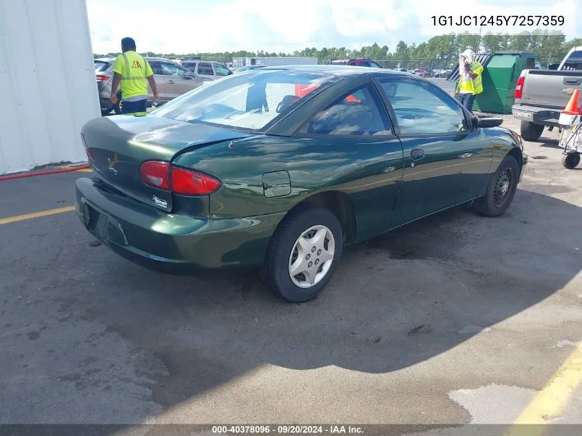 1G1JC1245Y7257359 2000 Chevrolet Cavalier