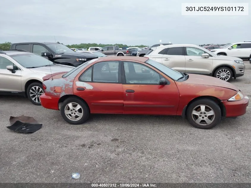 2000 Chevrolet Cavalier VIN: 3G1JC5249YS101172 Lot: 40507312