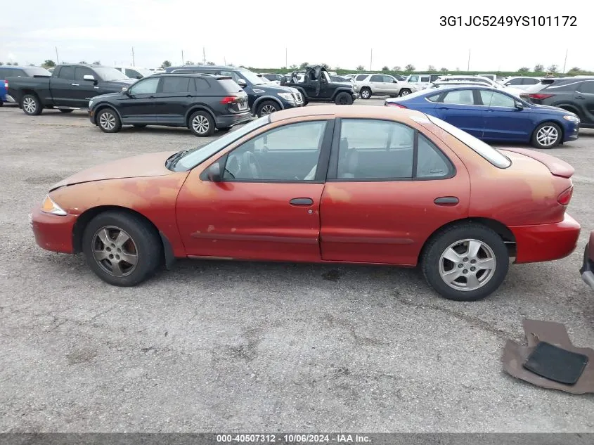 2000 Chevrolet Cavalier VIN: 3G1JC5249YS101172 Lot: 40507312