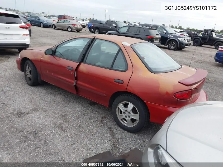 2000 Chevrolet Cavalier VIN: 3G1JC5249YS101172 Lot: 40507312