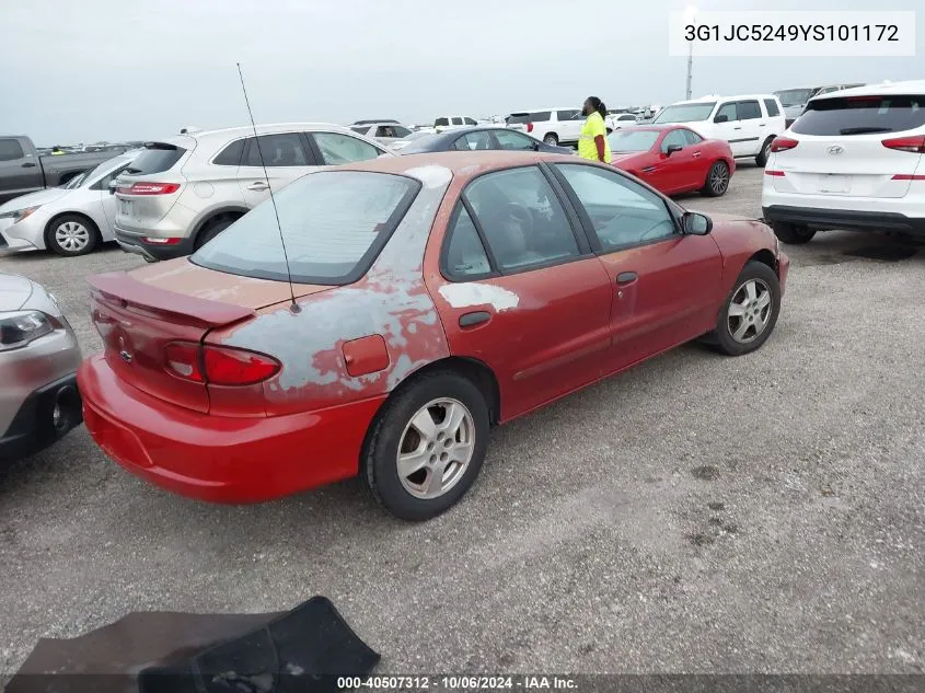 2000 Chevrolet Cavalier VIN: 3G1JC5249YS101172 Lot: 40507312