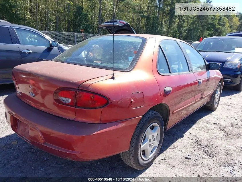 2000 Chevrolet Cavalier VIN: 1G1JC5246Y7358482 Lot: 40519548