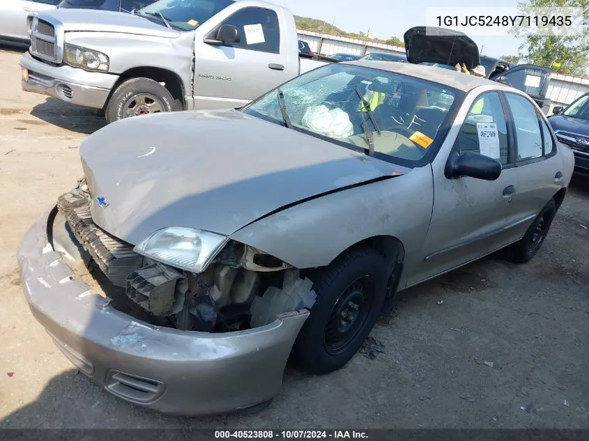 2000 Chevrolet Cavalier VIN: 1G1JC5248Y7119435 Lot: 40523808