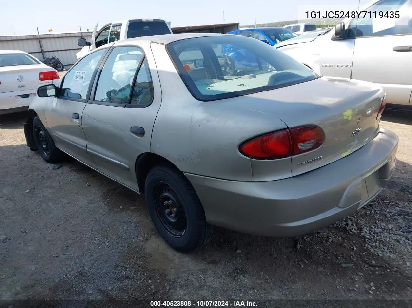 2000 Chevrolet Cavalier VIN: 1G1JC5248Y7119435 Lot: 40523808