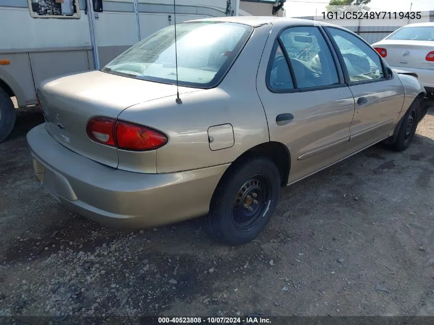 2000 Chevrolet Cavalier VIN: 1G1JC5248Y7119435 Lot: 40523808