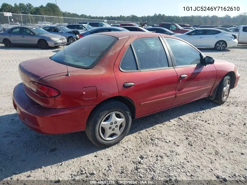 2000 Chevrolet Cavalier VIN: 1G1JC5246Y7162610 Lot: 40697275