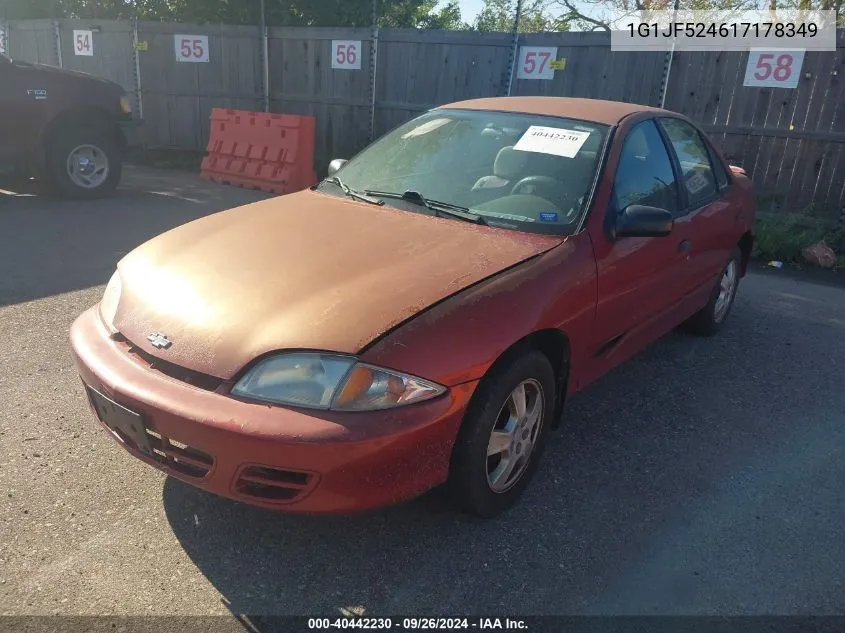 1G1JF524617178349 2001 Chevrolet Cavalier Ls