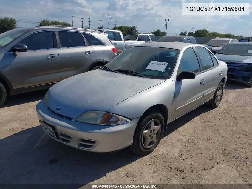 2001 Chevrolet Cavalier VIN: 1G1JC524X17159604 Lot: 40443445