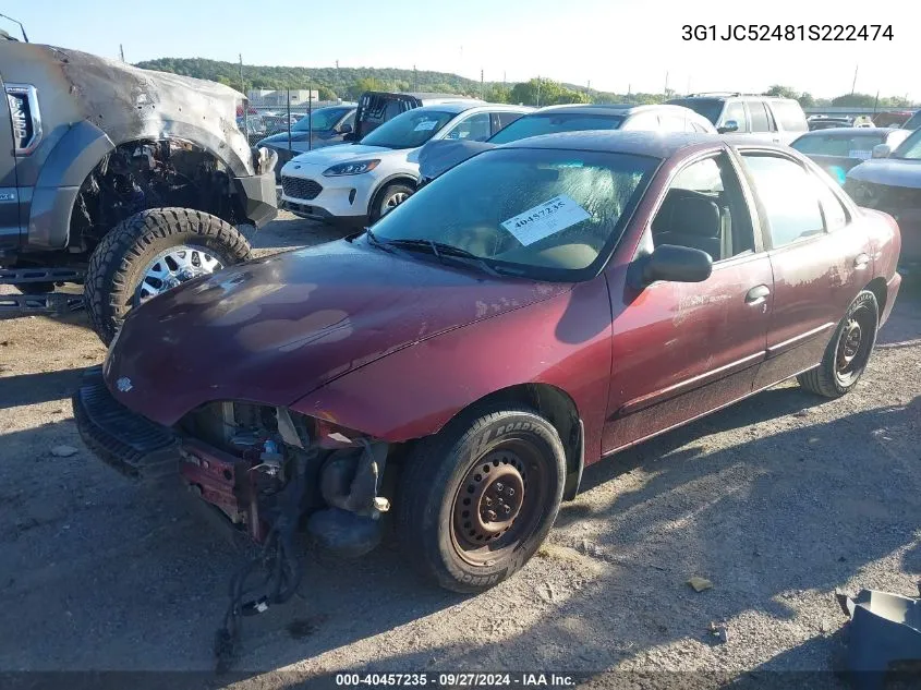 3G1JC52481S222474 2001 Chevrolet Cavalier