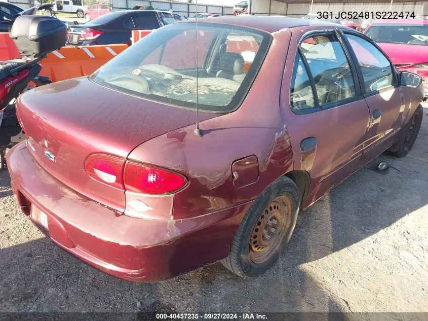 3G1JC52481S222474 2001 Chevrolet Cavalier