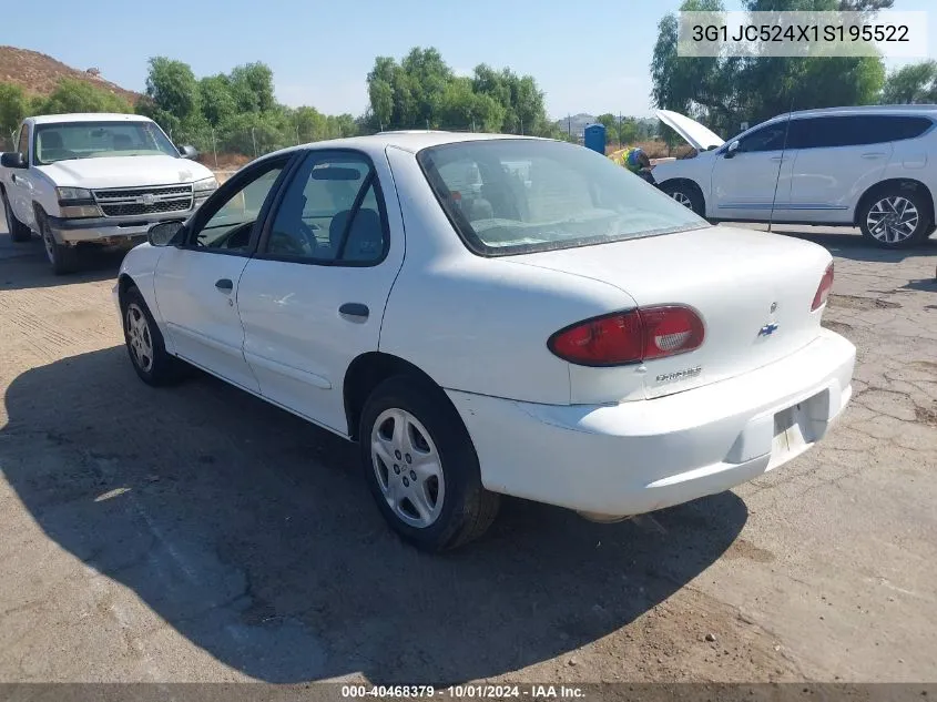 2001 Chevrolet Cavalier Cng VIN: 3G1JC524X1S195522 Lot: 40468379