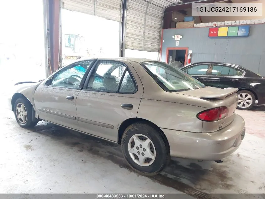 2001 Chevrolet Cavalier VIN: 1G1JC524217169186 Lot: 40483533