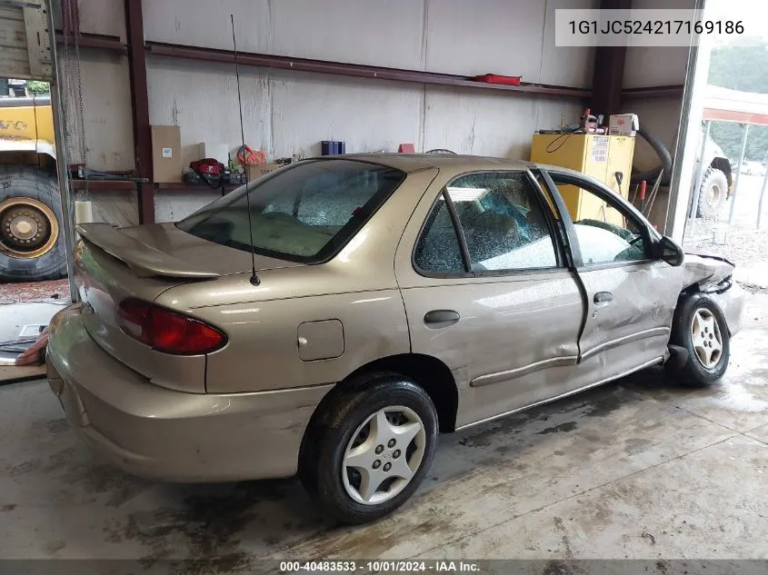 1G1JC524217169186 2001 Chevrolet Cavalier