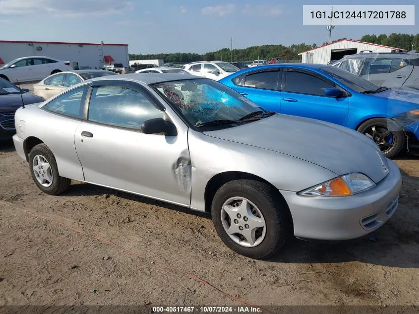 2001 Chevrolet Cavalier VIN: 1G1JC124417201788 Lot: 40517467