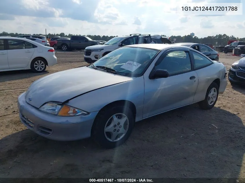 2001 Chevrolet Cavalier VIN: 1G1JC124417201788 Lot: 40517467