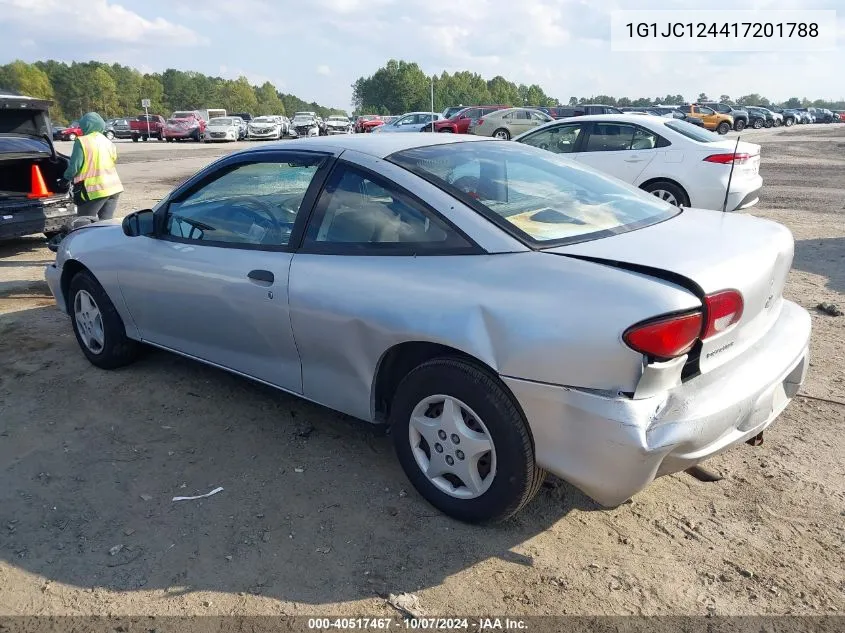 1G1JC124417201788 2001 Chevrolet Cavalier