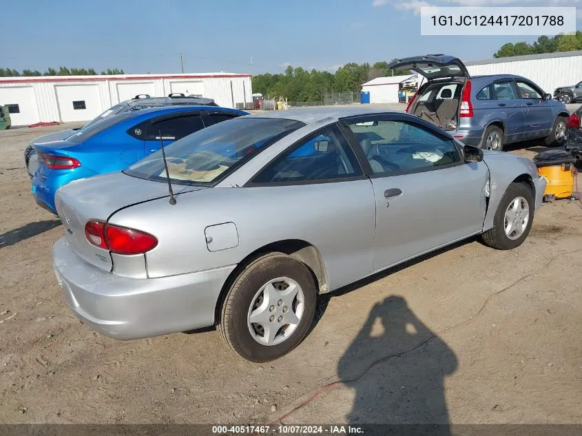 2001 Chevrolet Cavalier VIN: 1G1JC124417201788 Lot: 40517467