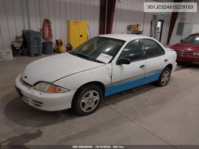 2001 Chevrolet Cavalier VIN: 3G1JC52481S229103 Lot: 40636046