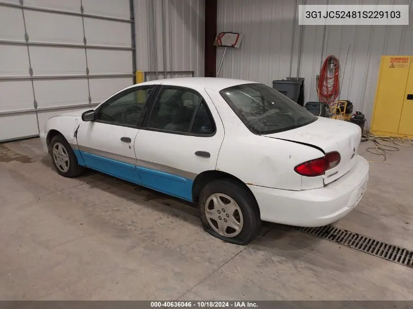 2001 Chevrolet Cavalier VIN: 3G1JC52481S229103 Lot: 40636046